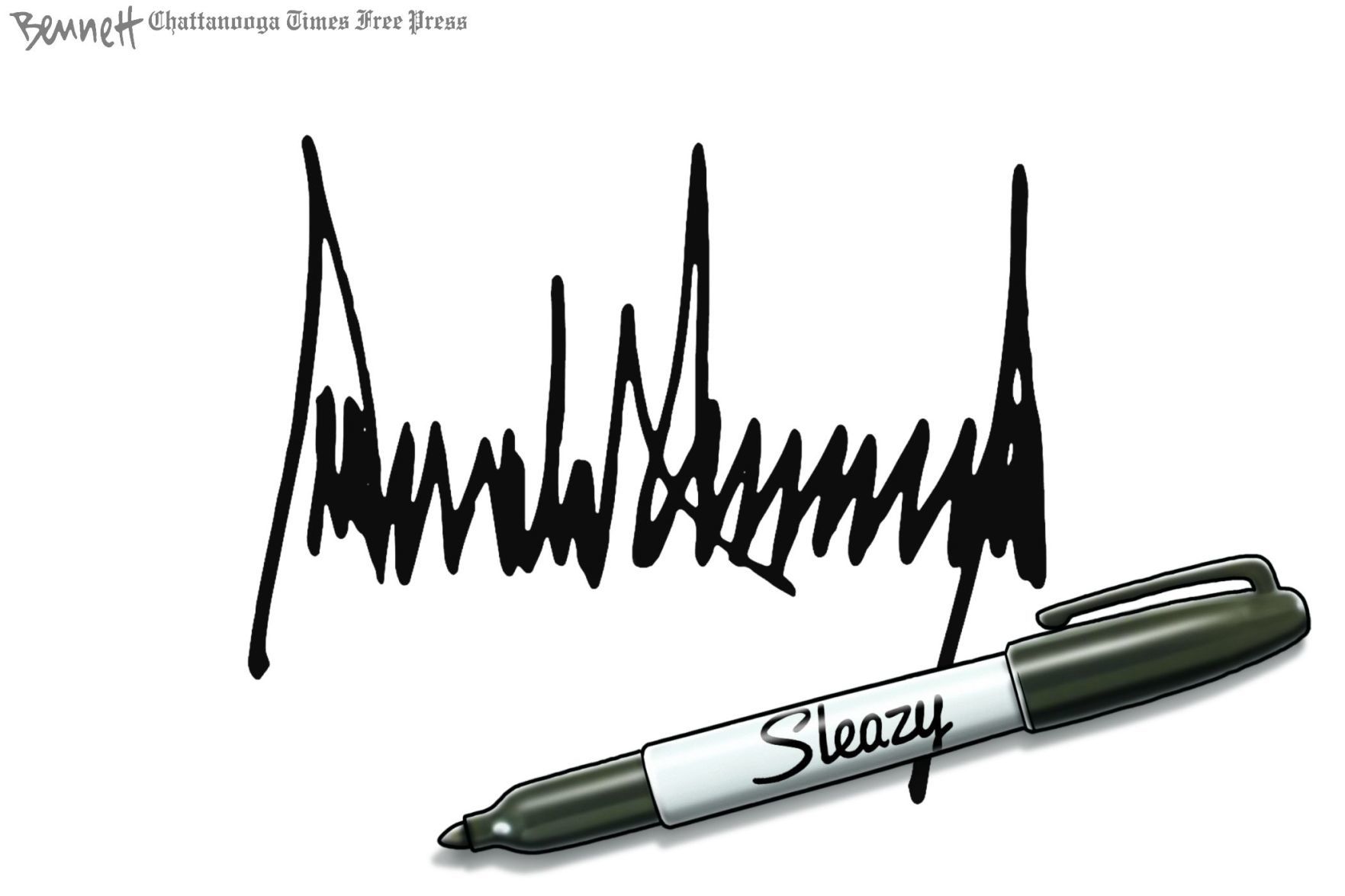 Bennett editorial cartoon